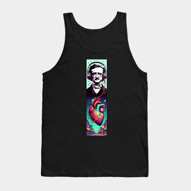 Edgar Allan Poe Tell Tale Heart Art Tank Top by Poe & Co. Lit